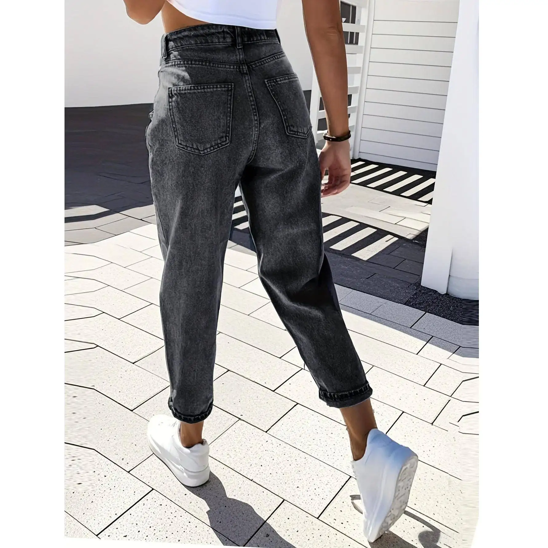 plus Size Straight Leg Denim Jeans Women's Harem Pants Elastic Waist Slimming Summer New Style Citywalk Cotton Blend
plus Size Straight Leg Denim Jeans Women's Harem Pants Elastic Waist Slimming Summer New Style Citywalk Cotton Blend