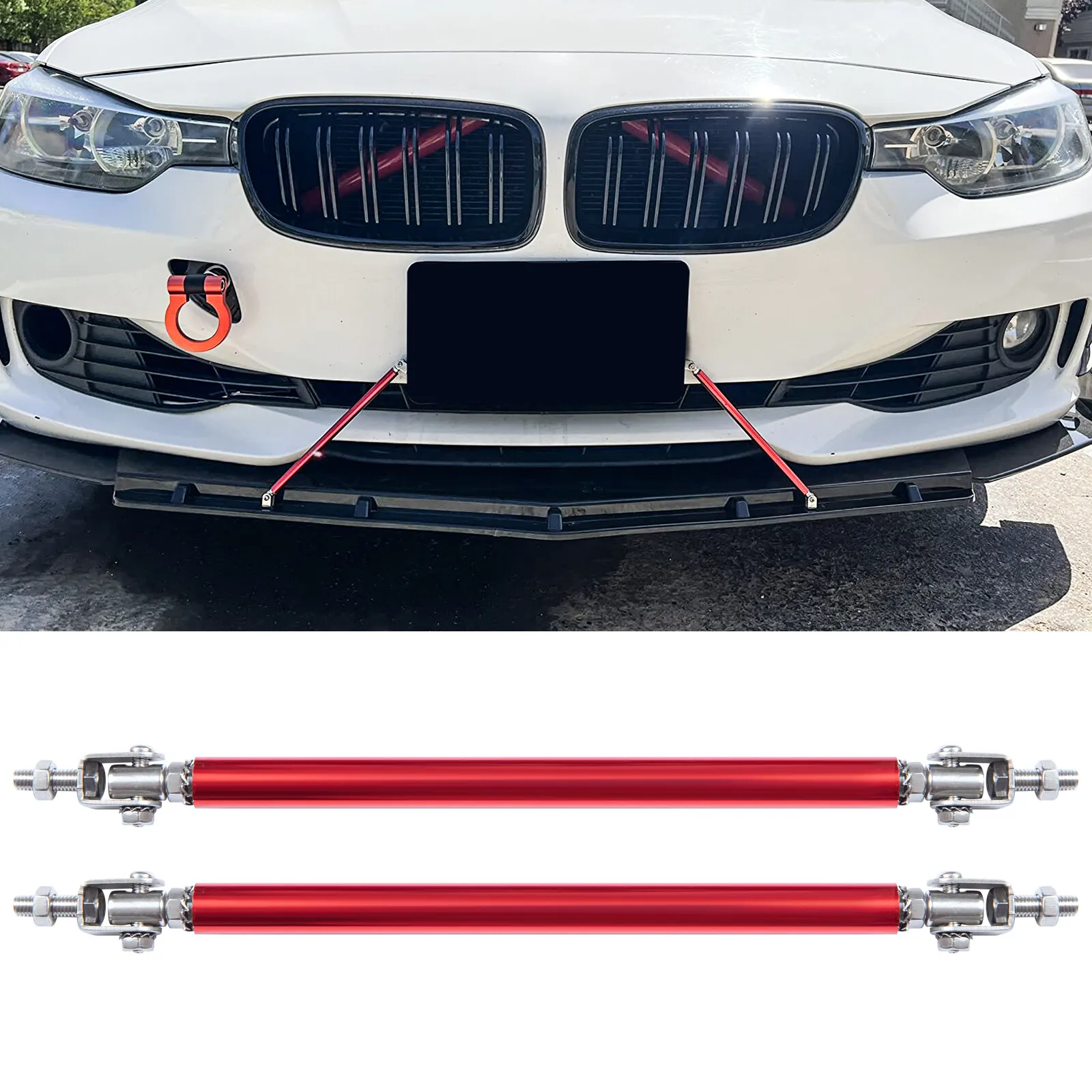 Adjustable Red Car Front Bumper Lip Splitter Strut Rod Tie Support Bars Spoiler
Adjustable Red Car Front Bumper Lip Splitter Strut Rod Tie Support Bars Spoiler