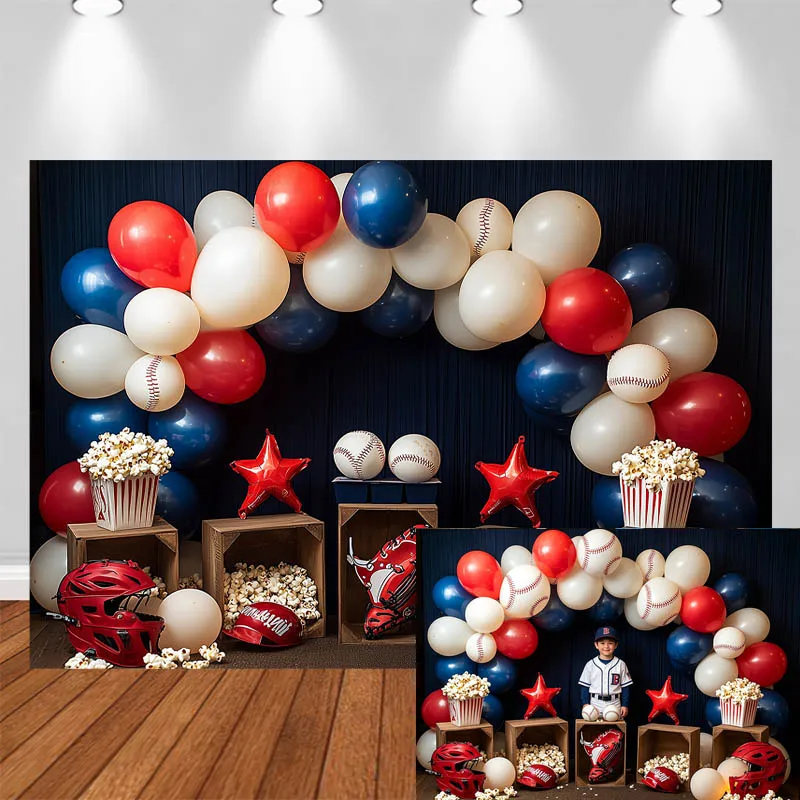 LS Photography Background Balloon Arch Baseball Theme Helmets Popcorn Decor Cake Smash Birthday Kids Portrait Photo Backdrop
LS Photography Background Balloon Arch Baseball Theme Helmets Popcorn Decor Cake Smash Birthday Kids Portrait Photo Backdrop