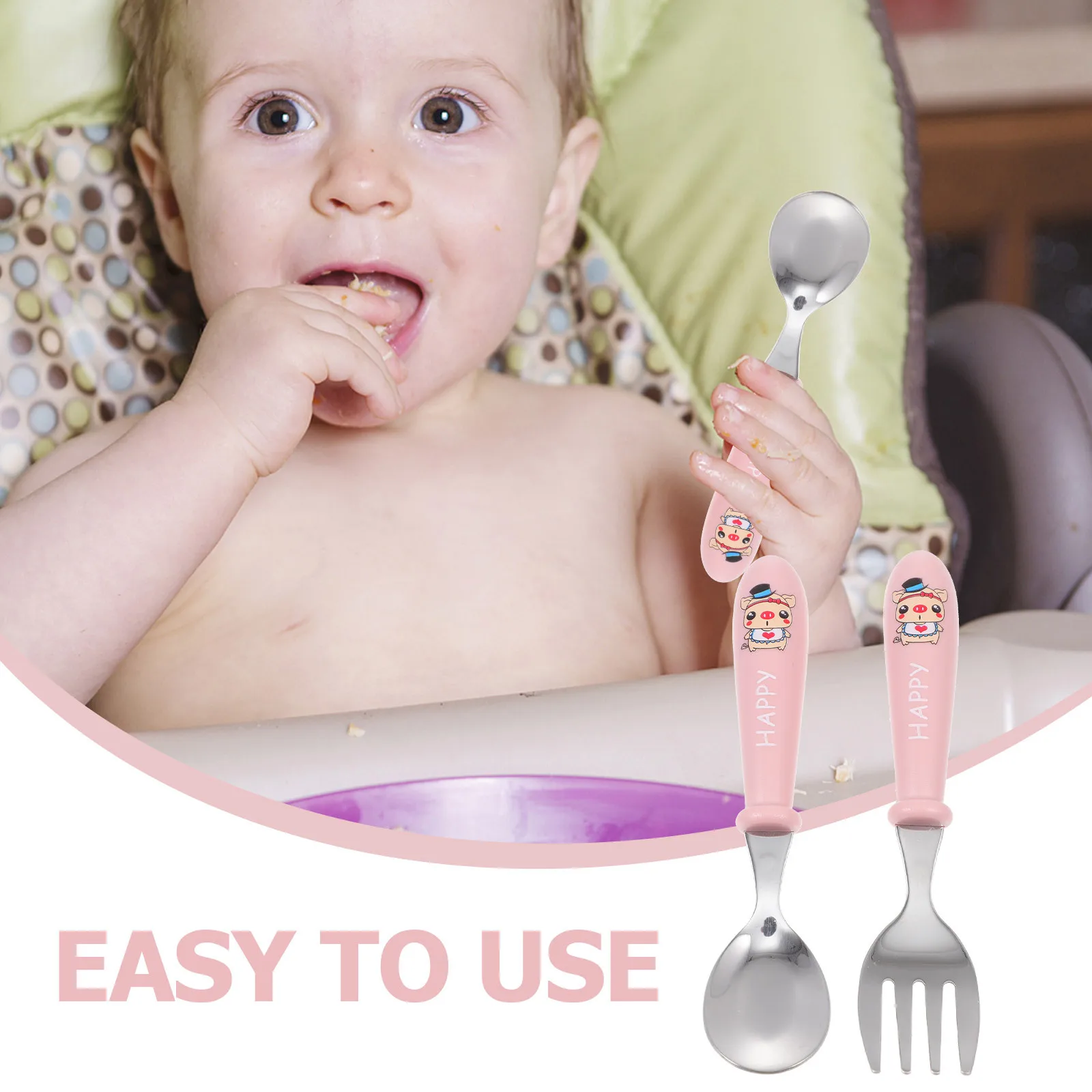 1 set 1 Set Stainless Steel Baby Spoon Fork Kids Tableware Set Portable Child Fork Spoon Learning Cutlery For Toddler Feeding
1 set 1 Set Stainless Steel Baby Spoon Fork Kids Tableware Set Portable Child Fork Spoon Learning Cutlery For Toddler Feeding
