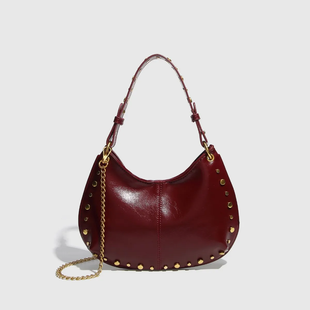2025 New Fashion Trend Single Shoulder Underarm Bags Personalized Design Rivet Ladies Handbag Chain Cross Shoulder Women's Bag
2025 New Fashion Trend Single Shoulder Underarm Bags Personalized Design Rivet Ladies Handbag Chain Cross Shoulder Women's Bag