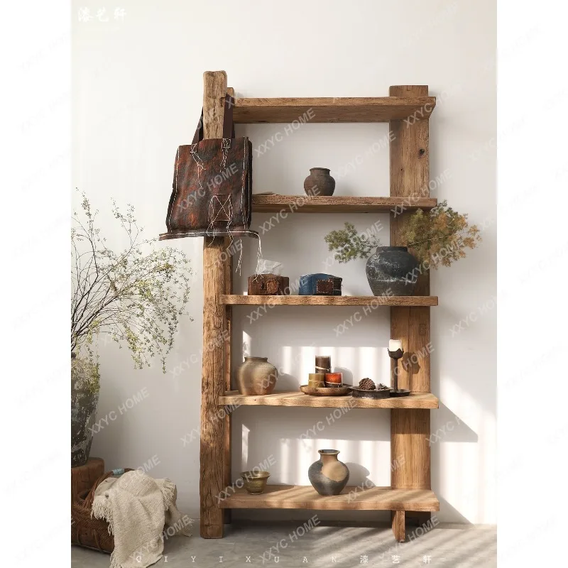 Wabi-sabi style bookshelf solid wood cafe b&b study wall display storage decorative shelf
Wabi-sabi style bookshelf solid wood cafe b&b study wall display storage decorative shelf