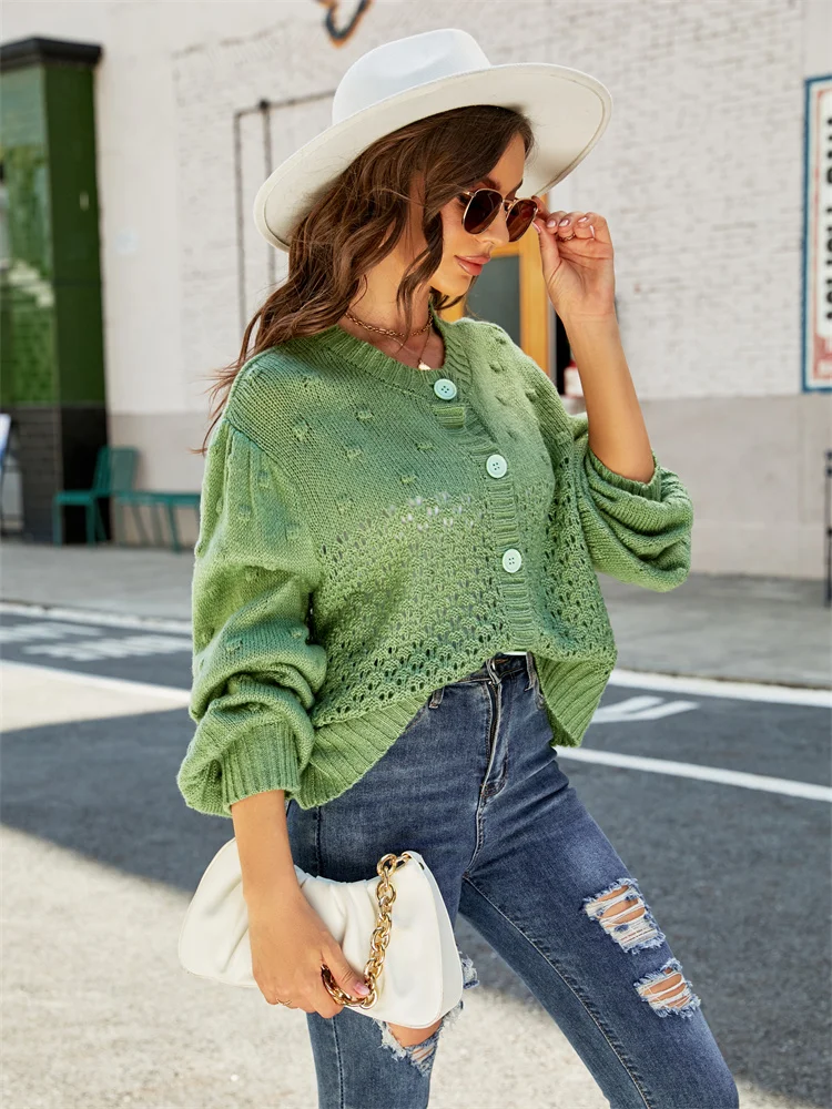 Women's Sweater Loose Crewneck Long-sleeved Knitted Sweater Spring and Summer Style Single-breasted Comfortable Tops
Women's Sweater Loose Crewneck Long-sleeved Knitted Sweater Spring and Summer Style Single-breasted Comfortable Tops