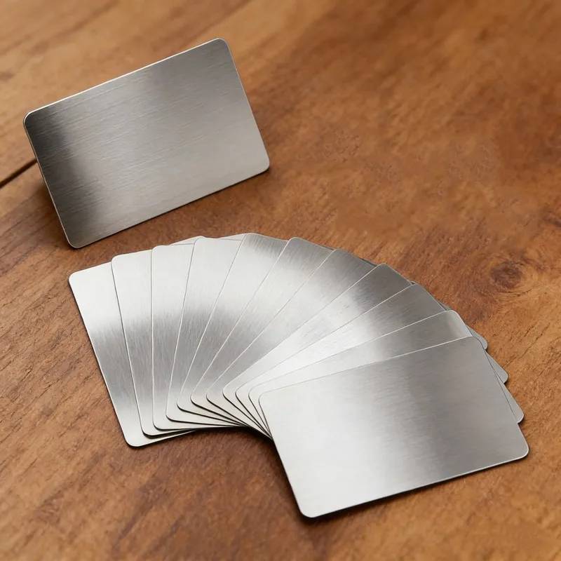 25 шт. толстые пустые визитные карточки из нержавеющей стали с лазерной гравировкой, серебро для корпоративного офисного удостоверения личности
25 шт. толстые пустые визитные карточки из нержавеющей стали с лазерной гравировкой, серебро для корпоративного офисного удостоверения личности