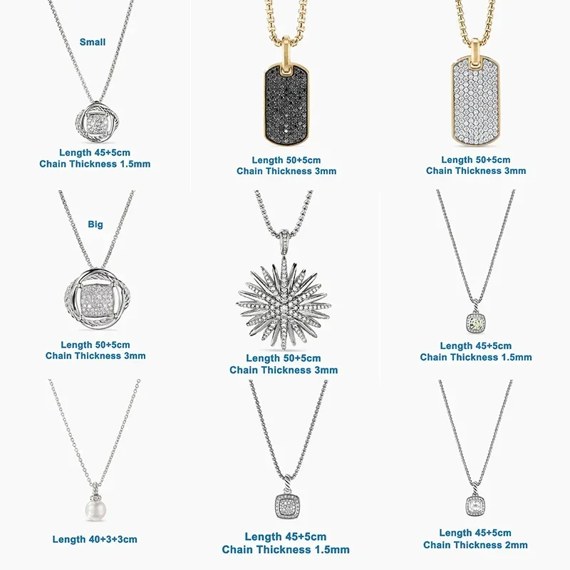 2025 New high-quality and fashionable 925 silver pendant necklace is a personalized gift for female couples' parties
2025 New high-quality and fashionable 925 silver pendant necklace is a personalized gift for female couples' parties