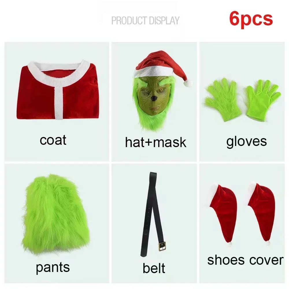 2026 Halloween Cosplay kostuum Kerstman grappige hoed handschoen riem kleden broek masker schoenen 7-delige set volwassen
2026 Halloween Cosplay kostuum Kerstman grappige hoed handschoen riem kleden broek masker schoenen 7-delige set volwassen