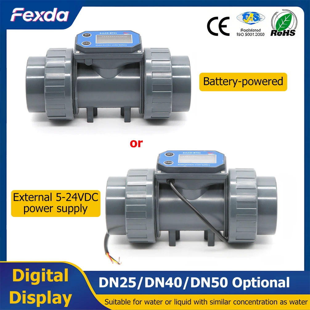 Цифровой расходомер DN25/DN40/DN50 с дисплеем, высокоточный расходомер для трубопроводов из ПВХ, интеллектуальный счетчик воды для орошения ферм
Цифровой расходомер DN25/DN40/DN50 с дисплеем, высокоточный расходомер для трубопроводов из ПВХ, интеллектуальный счетчик воды для орошения ферм