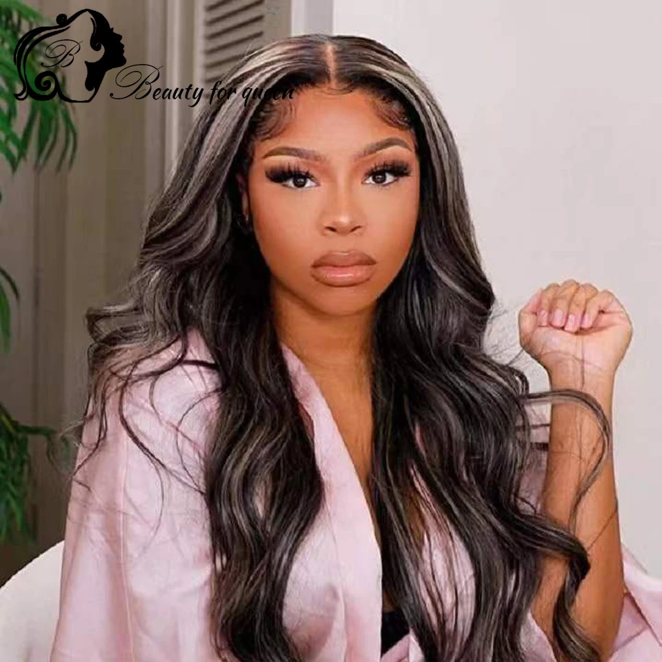 Highlight White Black Body Wave Transparent 13x4 HD Lace Frontal Wigs Brazilian Colored Human Hair Wig For Women Pre Plucked
Highlight White Black Body Wave Transparent 13x4 HD Lace Frontal Wigs Brazilian Colored Human Hair Wig For Women Pre Plucked