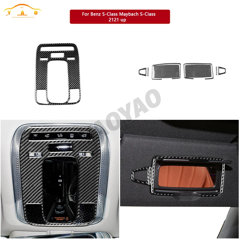 Carbon Fiber Car Front Reading Light Roof Sun Visor Cosmetic Mirror Panel For Mercedes Benz S Class Maybach S-class 2021-2024
Carbon Fiber Car Front Reading Light Roof Sun Visor Cosmetic Mirror Panel For Mercedes Benz S Class Maybach S-class 2021-2024