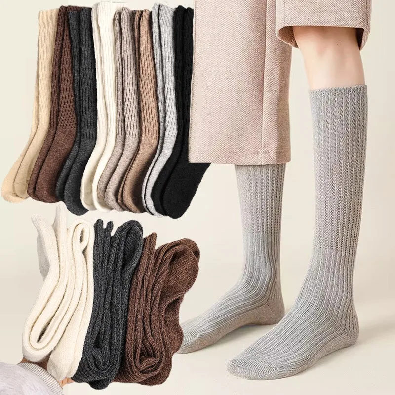 Autumn Winter Thickened Wool Knee Long Socks Cashmere Boot Solid Color Wool Thigh Skinny Casual Knee-High Fluffy Soft Long Sock
Autumn Winter Thickened Wool Knee Long Socks Cashmere Boot Solid Color Wool Thigh Skinny Casual Knee-High Fluffy Soft Long Sock