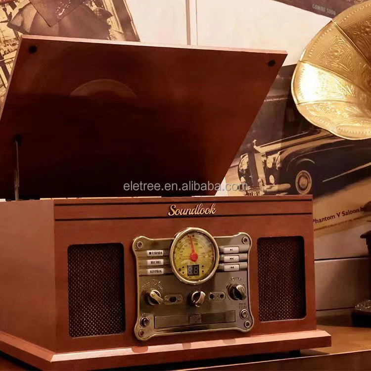 Универсальный граммофон в стиле ретро — компакт-диск/кассета/фонограф и радио (античный стиль)
Универсальный граммофон в стиле ретро — компакт-диск/кассета/фонограф и радио (античный стиль)