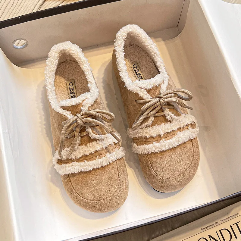 Новинка 2025, женская зимняя теплая обувь во французском стиле, модная повседневная обувь с меховой подкладкой, нескользящие зимние ботинки, большие размеры 41-43, черные
Новинка 2025, женская зимняя теплая обувь во французском стиле, модная повседневная обувь с меховой подкладкой, нескользящие зимние ботинки, большие размеры 41-43, черные