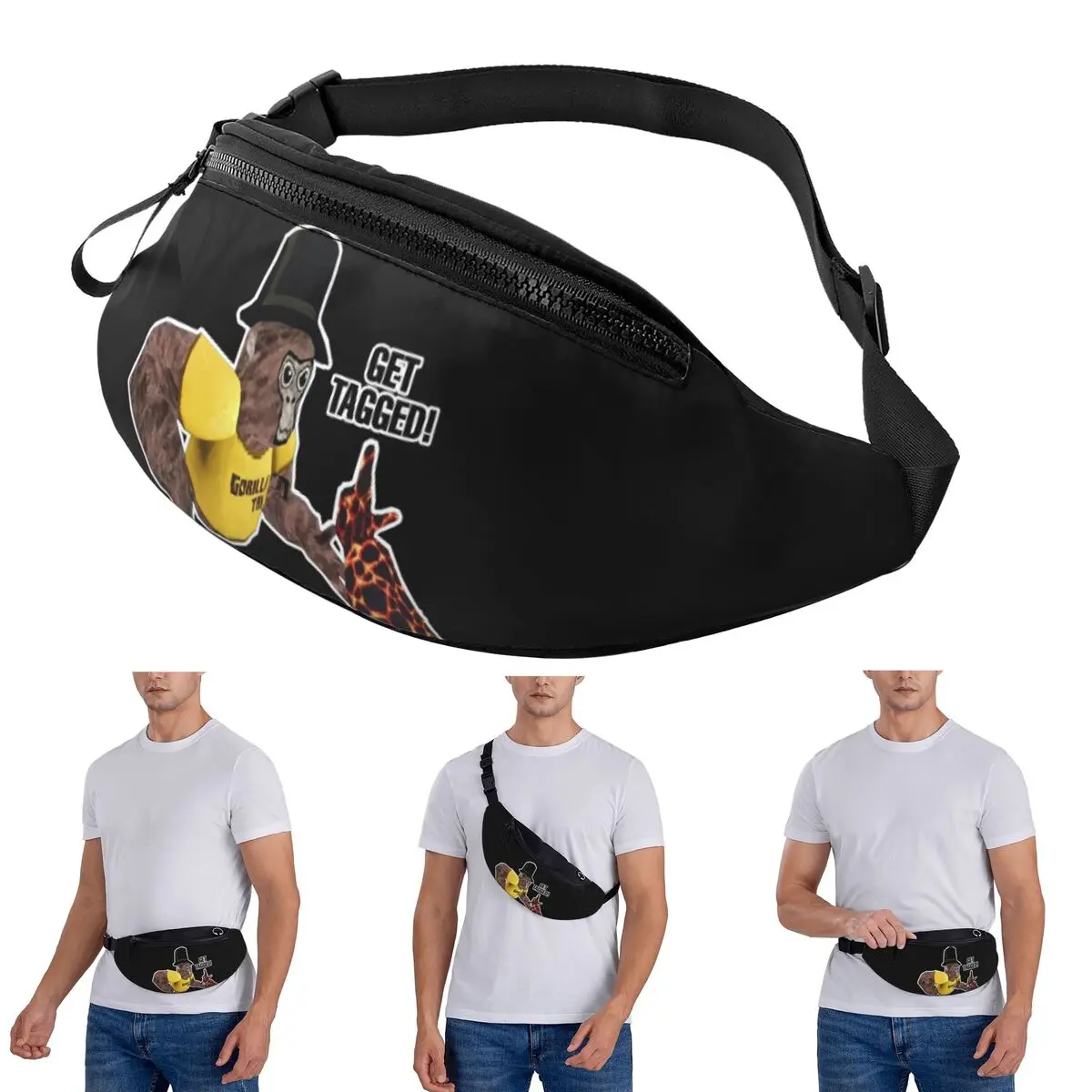 Crossbody Waist Bag Gorilla Tag Monkey Men Women Fanny Pack Traveling Running Money Phone Pouch
Crossbody Waist Bag Gorilla Tag Monkey Men Women Fanny Pack Traveling Running Money Phone Pouch