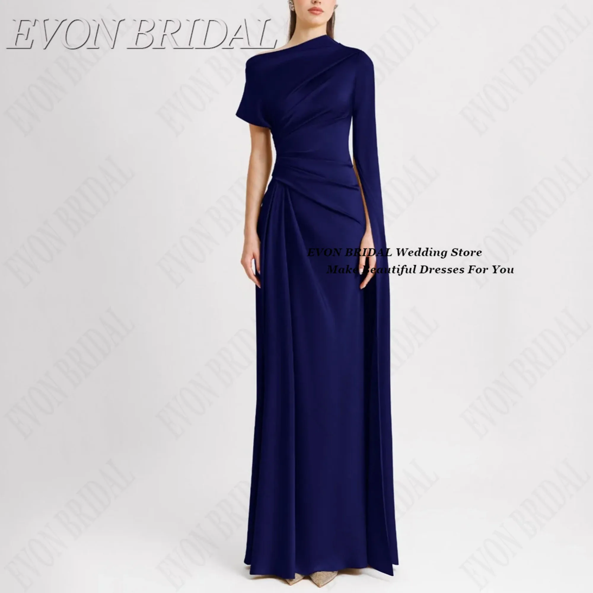EVON BRIDAL Satin Evening Dress WIth Cape Floor Length Dresses Prom Elegent Modern Simple Royal Blue Celebrity Dresses Customize
EVON BRIDAL Satin Evening Dress WIth Cape Floor Length Dresses Prom Elegent Modern Simple Royal Blue Celebrity Dresses Customize
