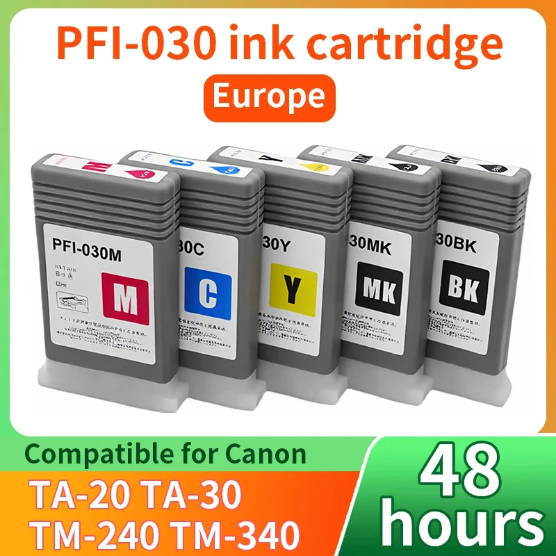 Чернильный картридж PFI-030 55 мл PFI030, совместимый с принтером Canon ImagePROGRAF TM-240 TM-340 TA-20 TA-30, полный с пигментными чернилами 
Чернильный картридж PFI-030 55 мл PFI030, совместимый с принтером Canon ImagePROGRAF TM-240 TM-340 TA-20 TA-30, полный с пигментными чернилами