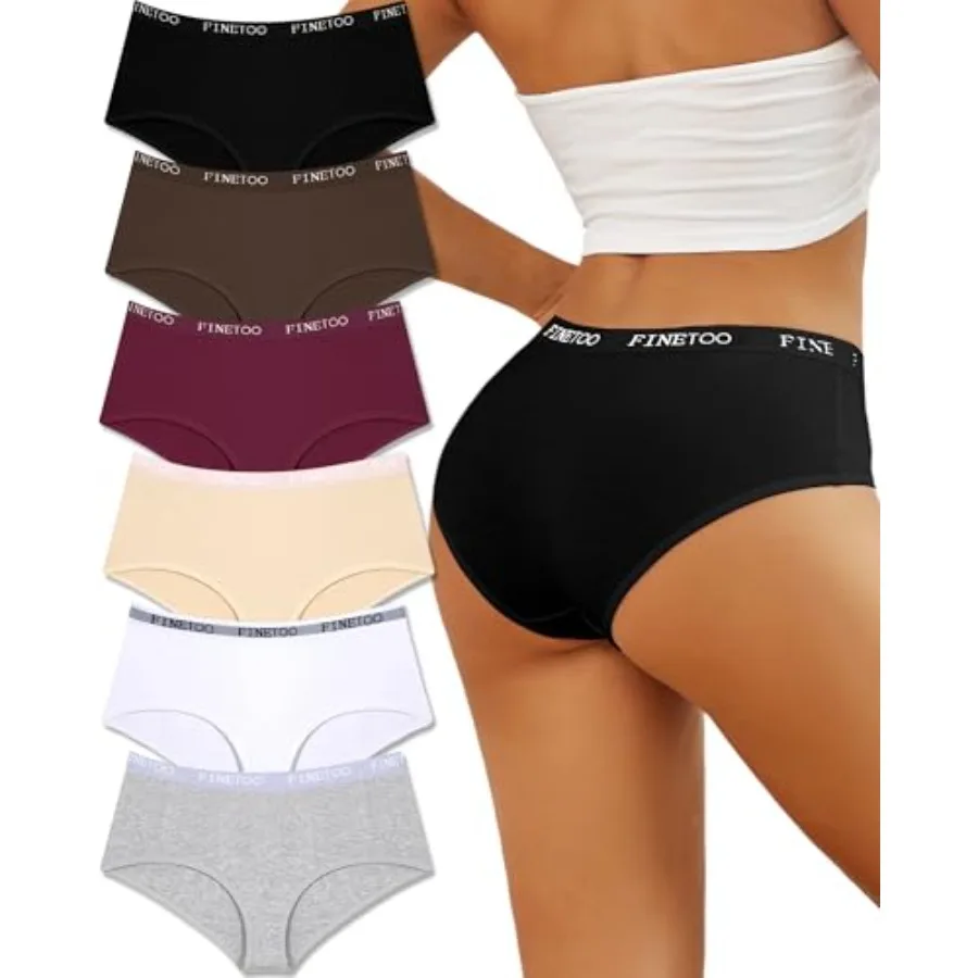 FINETOO Womens Underwear Cotton Hipster Sexy Panties Full Coverage Briefs Stretch Bikinis Comfortable Cheeky 6 Pack
FINETOO Womens Underwear Cotton Hipster Sexy Panties Full Coverage Briefs Stretch Bikinis Comfortable Cheeky 6 Pack