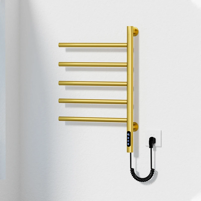 Hot Sale Bathroom Accessories Gold Thermostatic Heating Towel Rack Timed Towel Rack
Hot Sale Bathroom Accessories Gold Thermostatic Heating Towel Rack Timed Towel Rack