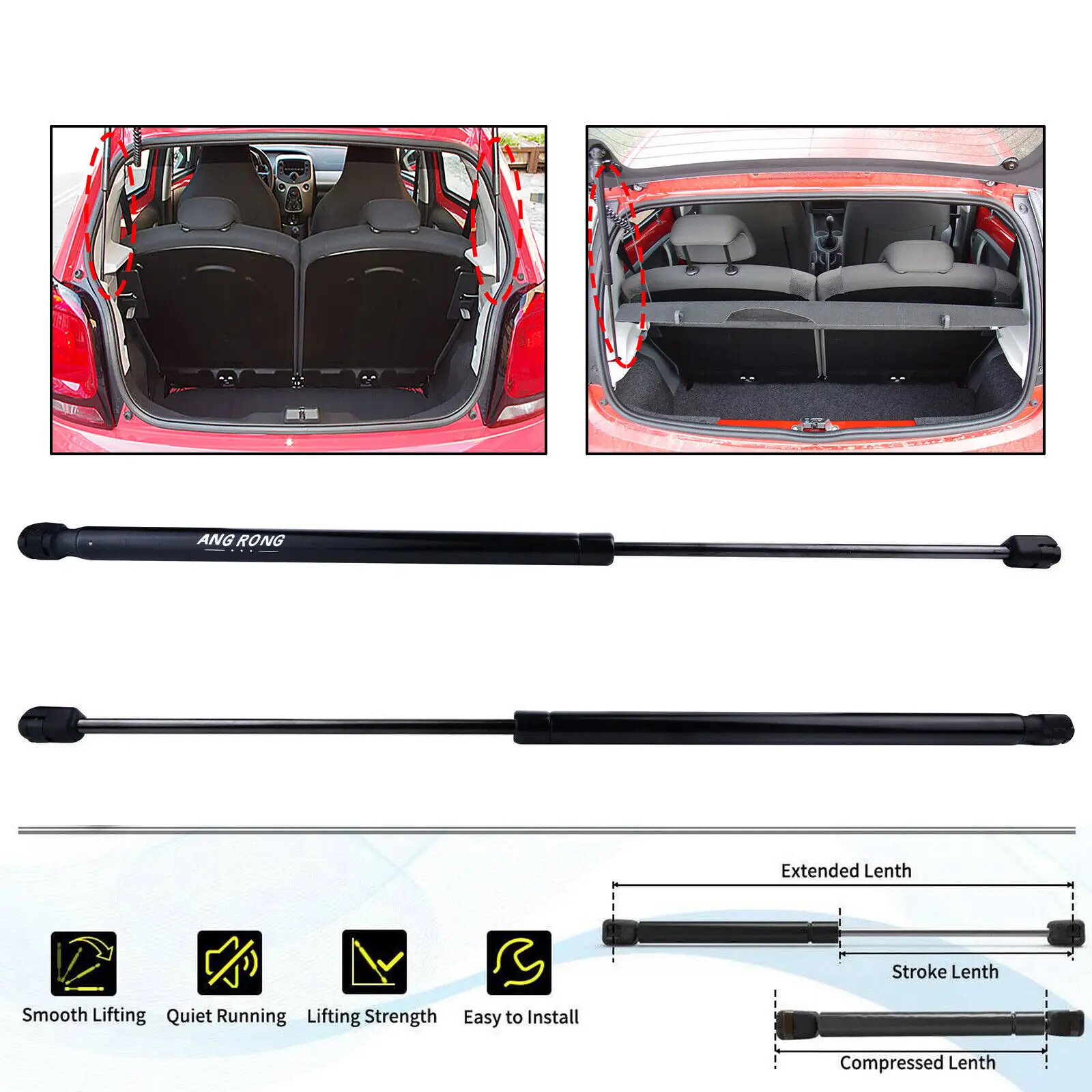 2x Rear Tailgate Boot Gas Struts Spring For 05-14 Citroen C1 Peugeot 107 MK1 Hatchback 8731L0
2x Rear Tailgate Boot Gas Struts Spring For 05-14 Citroen C1 Peugeot 107 MK1 Hatchback 8731L0