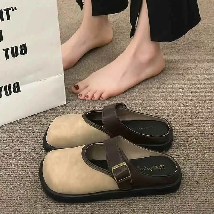 Women's Summer Outdoor Wear Thick Heel Cover Toe Semi Slip-On Sandals Casual Style Water Proof Platform Flats
Women's Summer Outdoor Wear Thick Heel Cover Toe Semi Slip-On Sandals Casual Style Water Proof Platform Flats