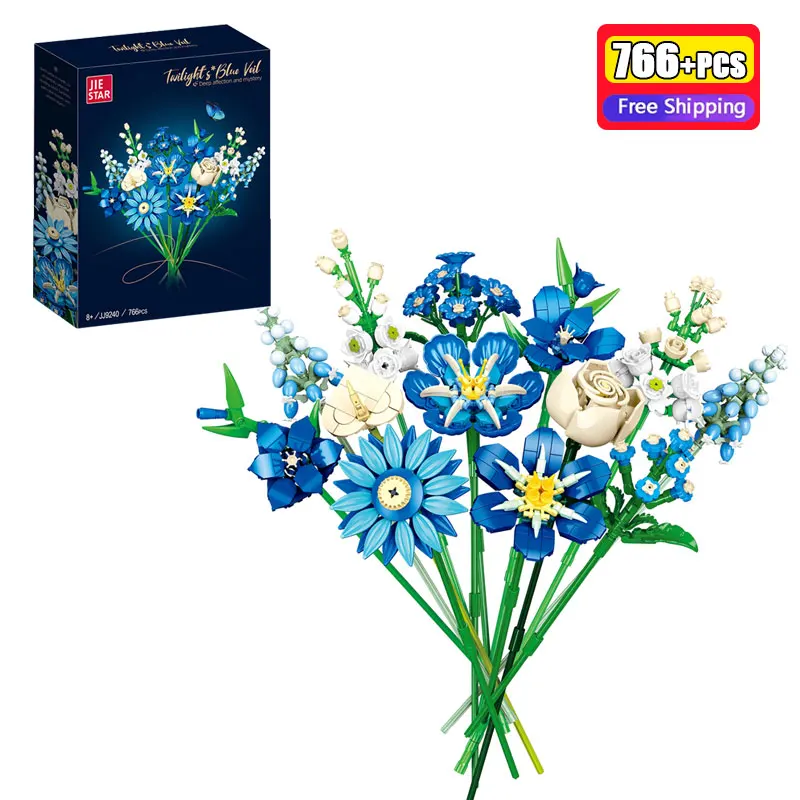 JJ9240 766PCS Midnight Blue Tulip Simulation Plant Potted Flower Building Bricks DIY Assembly Model Home Decoration Girl Gift
JJ9240 766PCS Midnight Blue Tulip Simulation Plant Potted Flower Building Bricks DIY Assembly Model Home Decoration Girl Gift