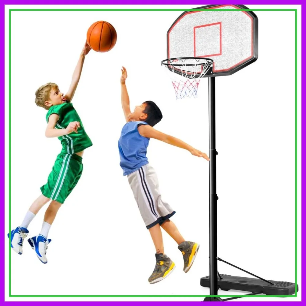 Portable Basketball Hoop 10 Ft, Adjustable Height 6.5-10 Ft, 43 Inch Backboard for Driveway Garage Indoor Outdoor
Portable Basketball Hoop 10 Ft, Adjustable Height 6.5-10 Ft, 43 Inch Backboard for Driveway Garage Indoor Outdoor