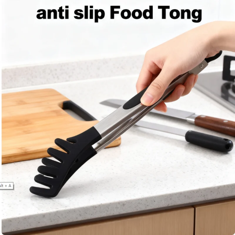1pcs Food Tong Heat Resistant Barbecue Pasta Bread Baking Salad Tong Anti Slip Hangable Food Stirring Tong Kitchen Tool
1pcs Food Tong Heat Resistant Barbecue Pasta Bread Baking Salad Tong Anti Slip Hangable Food Stirring Tong Kitchen Tool