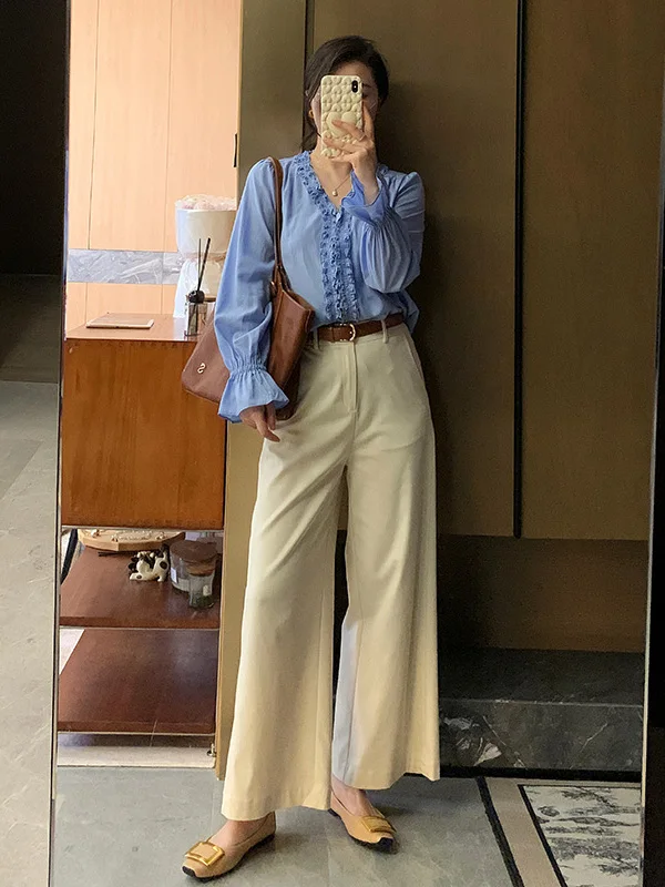 Summer New Style Casual Pants Wide Leg Modal Silk Nine Points Commute Slimming High Elasticity Breathable Ladies Straight Leg...
Summer New Style Casual Pants Wide Leg Modal Silk Nine Points Commute Slimming High Elasticity Breathable Ladies Straight Leg...