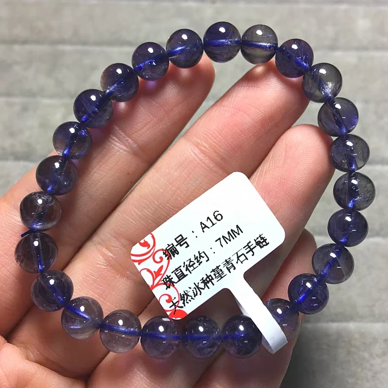 Natural Blue Dichroite Cordierite Iolite Bracelet 7mm Women Iolite Crystal Clear Round Beads Fashion AAAAAA
Natural Blue Dichroite Cordierite Iolite Bracelet 7mm Women Iolite Crystal Clear Round Beads Fashion AAAAAA