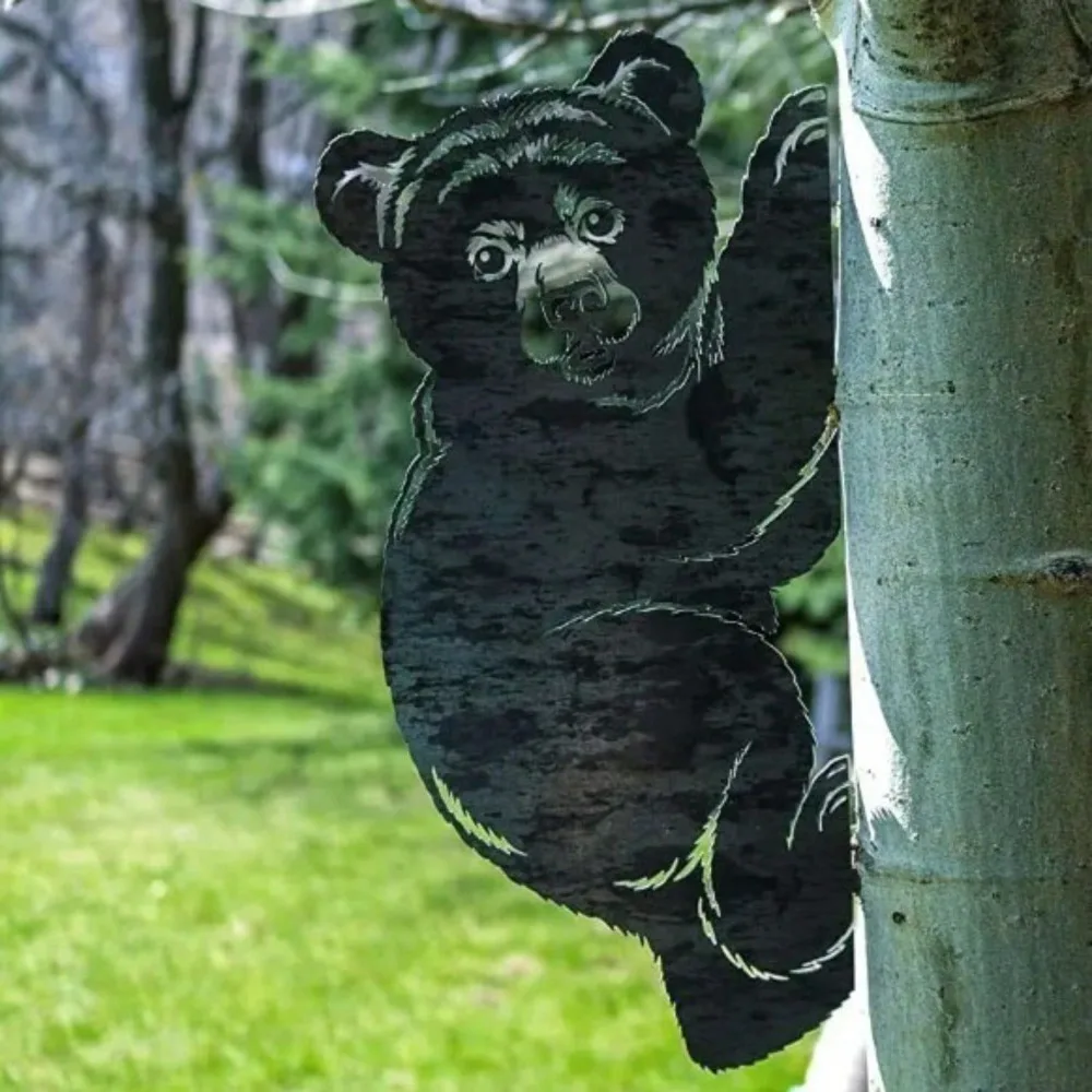 Outdoor Metal Bear Silhouette, Garden Art Yard Decor Rustic Animal Sculpture for Wall
Outdoor Metal Bear Silhouette, Garden Art Yard Decor Rustic Animal Sculpture for Wall