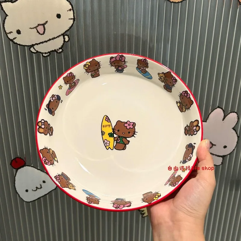 Cartoon Black Skin Hellokittys Snail Noodles Bowl Plate Dish Salad Bowl Cute Creative High-value Household Plate Tableware New 
Cartoon Black Skin Hellokittys Snail Noodles Bowl Plate Dish Salad Bowl Cute Creative High-value Household Plate Tableware New
