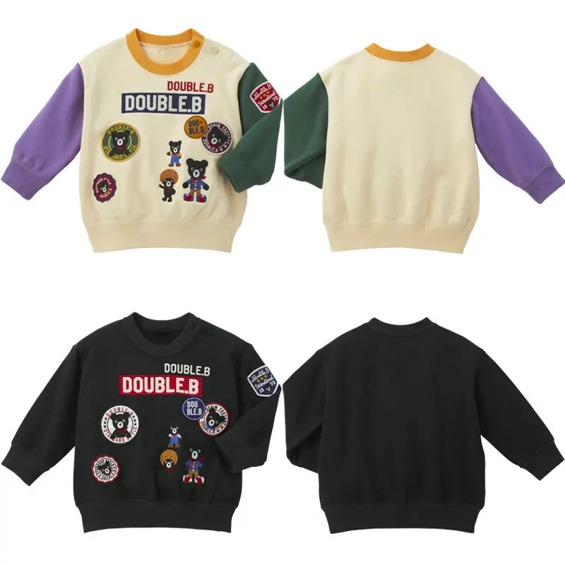 Boys Sweatshirt Autumn Winter New Kids Cartoon Black Bear Badge Embroidered Sweatshirt Long Sleeve Top 2024
Boys Sweatshirt Autumn Winter New Kids Cartoon Black Bear Badge Embroidered Sweatshirt Long Sleeve Top 2024