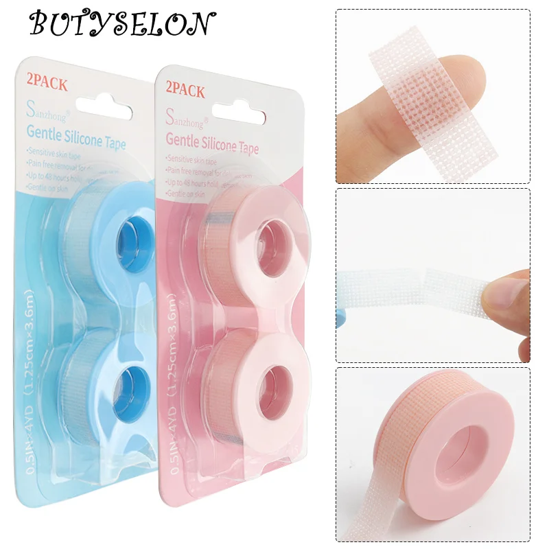 2pcs Non-woven Silicone Eyelash Tape Eye Pad Lash Adhesive Tape Breathable Pink/Blue Eyelashes Extension Patch Makeup Tools
2pcs Non-woven Silicone Eyelash Tape Eye Pad Lash Adhesive Tape Breathable Pink/Blue Eyelashes Extension Patch Makeup Tools