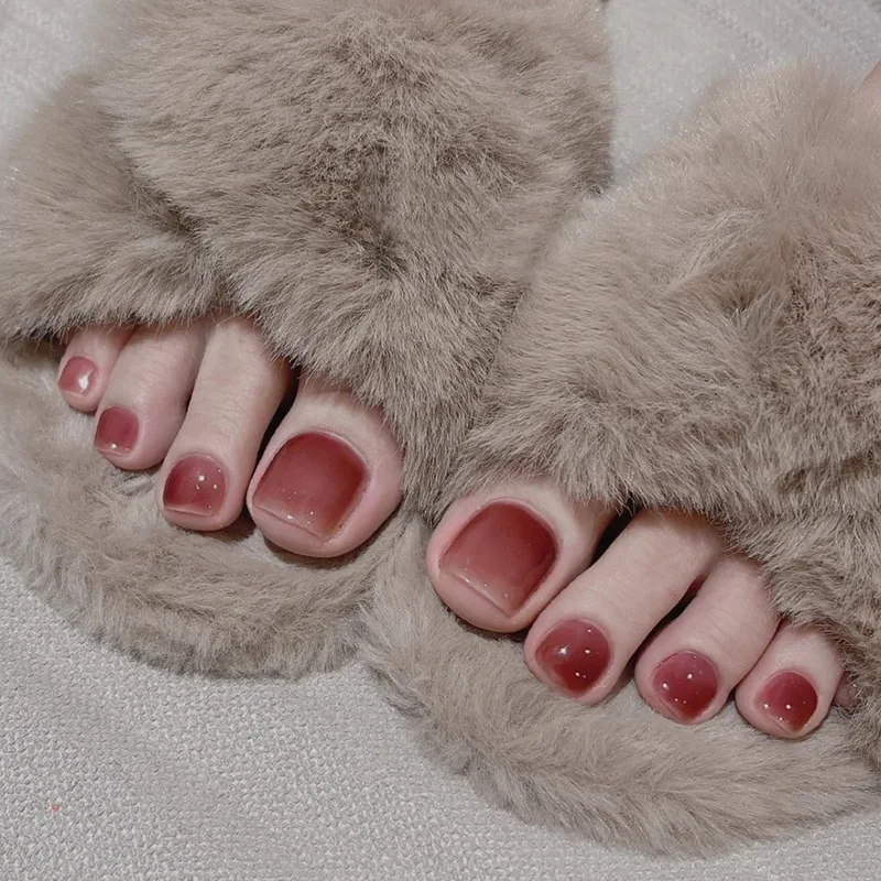 24pcs Toenails Self-adhesive Short False Nails with Glue Solid Color Press on Nails for Girls Cheap Wine Red Stickers for Nails
24pcs Toenails Self-adhesive Short False Nails with Glue Solid Color Press on Nails for Girls Cheap Wine Red Stickers for Nails