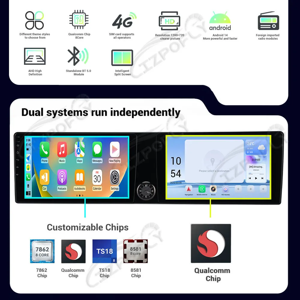 Android 14 Dual 10.1 Inch Screen Multimedia DVD Player For Mercedes-Benz GLK 2008-2012 Car Radio GPS Navi Carplay Auto Stereo
Android 14 Dual 10.1 Inch Screen Multimedia DVD Player For Mercedes-Benz GLK 2008-2012 Car Radio GPS Navi Carplay Auto Stereo