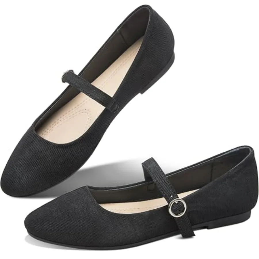 Obtaom Mary Jane Flat Shoes Round Toe Ballet Flats for Women Dressy Fabric Business Flats Comfortable Classic Strap Flats for O
Obtaom Mary Jane Flat Shoes Round Toe Ballet Flats for Women Dressy Fabric Business Flats Comfortable Classic Strap Flats for O