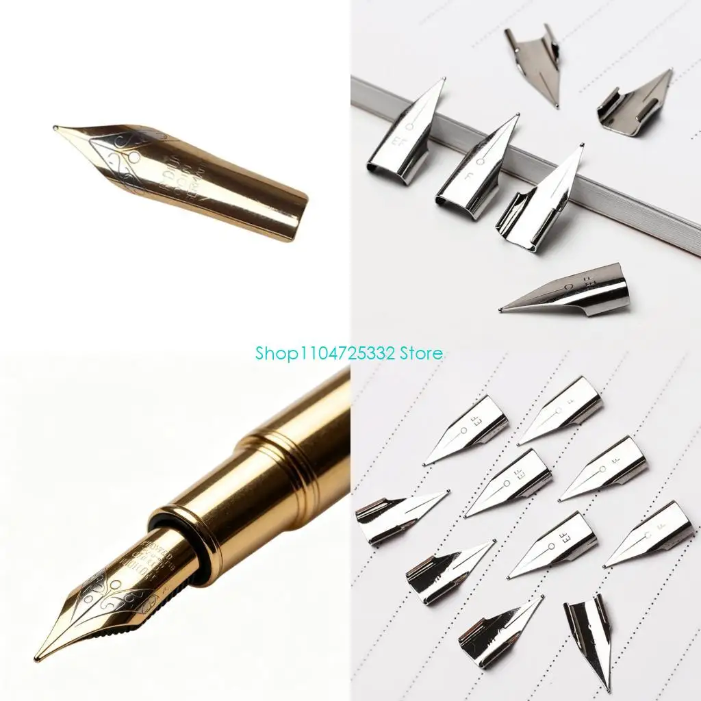 P5EA 10Pcs Metal Fountain Pen Nibs Interchangeable Metal Fountain Pen Tip For Artists
P5EA 10Pcs Metal Fountain Pen Nibs Interchangeable Metal Fountain Pen Tip For Artists