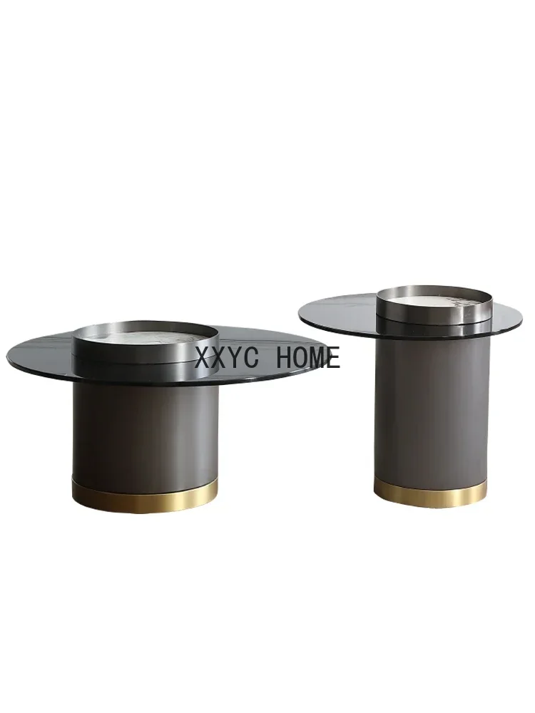 Coffee Table Light Luxury round Glass Modern Nordic Stainless Steel Coffee Table Combination
Coffee Table Light Luxury round Glass Modern Nordic Stainless Steel Coffee Table Combination