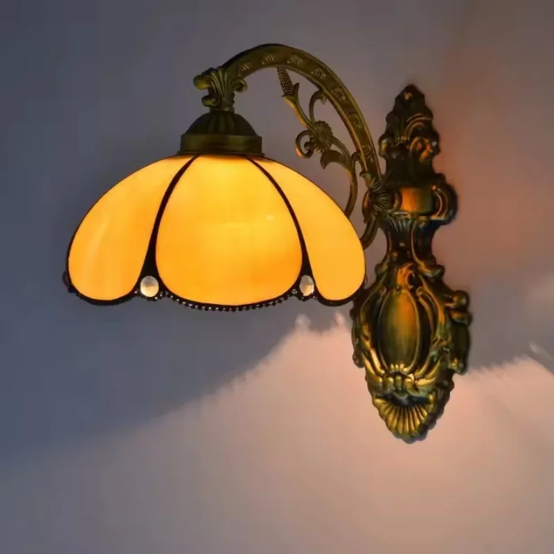 8inch 20cm Tiffany Vintage Lighting Fixture Bedroom Wall Sconce Stained Glass Baroque Lampshade Corridor Wall Lamp
8inch 20cm Tiffany Vintage Lighting Fixture Bedroom Wall Sconce Stained Glass Baroque Lampshade Corridor Wall Lamp