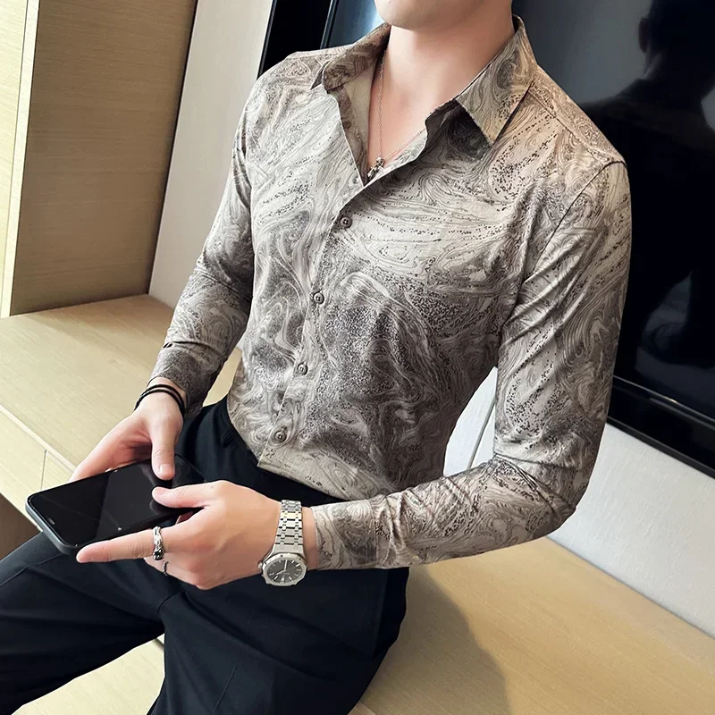 2023 New Fall Camouflage Print Men's Slim-fit Business Social Long Sleeve Shirt Men's Casual Dress Shirt Men's Shirt Club Party
2023 New Fall Camouflage Print Men's Slim-fit Business Social Long Sleeve Shirt Men's Casual Dress Shirt Men's Shirt Club Party