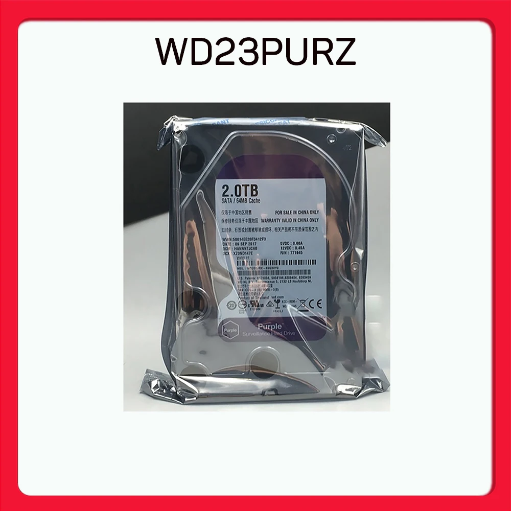 For WD 2TB 64MB 5400RPM 3.5" Hard Disc SATA Interface For WD Purple Series WD23PURZ
For WD 2TB 64MB 5400RPM 3.5" Hard Disc SATA Interface For WD Purple Series WD23PURZ