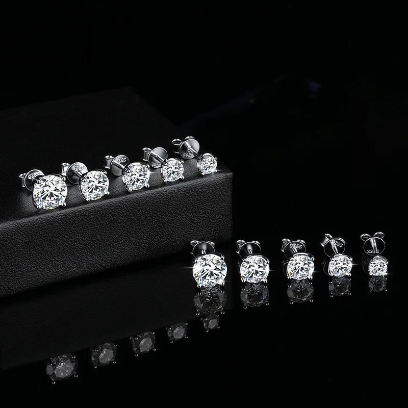 Premium 0.5-2ct Moissanite Diamond Stud Earrings for Women 925 Sterling Silver Screw Back Women Moissanite Earring Pendientes
Premium 0.5-2ct Moissanite Diamond Stud Earrings for Women 925 Sterling Silver Screw Back Women Moissanite Earring Pendientes