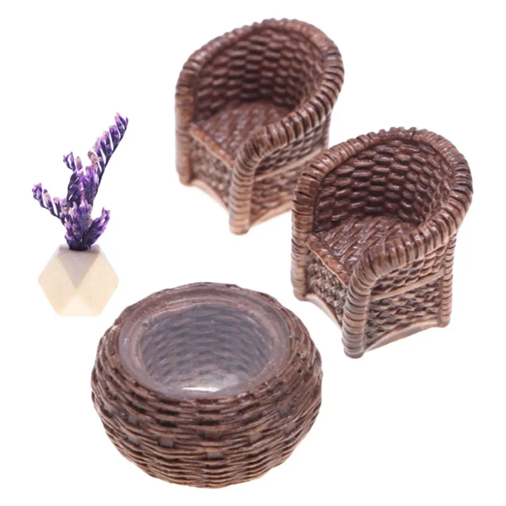 1Set Miniature Wicker Furniture Realistic Rattan Chair and Table Handmade Rattan Dining Set Creative Play Role-Playing Kitchen
1Set Miniature Wicker Furniture Realistic Rattan Chair and Table Handmade Rattan Dining Set Creative Play Role-Playing Kitchen