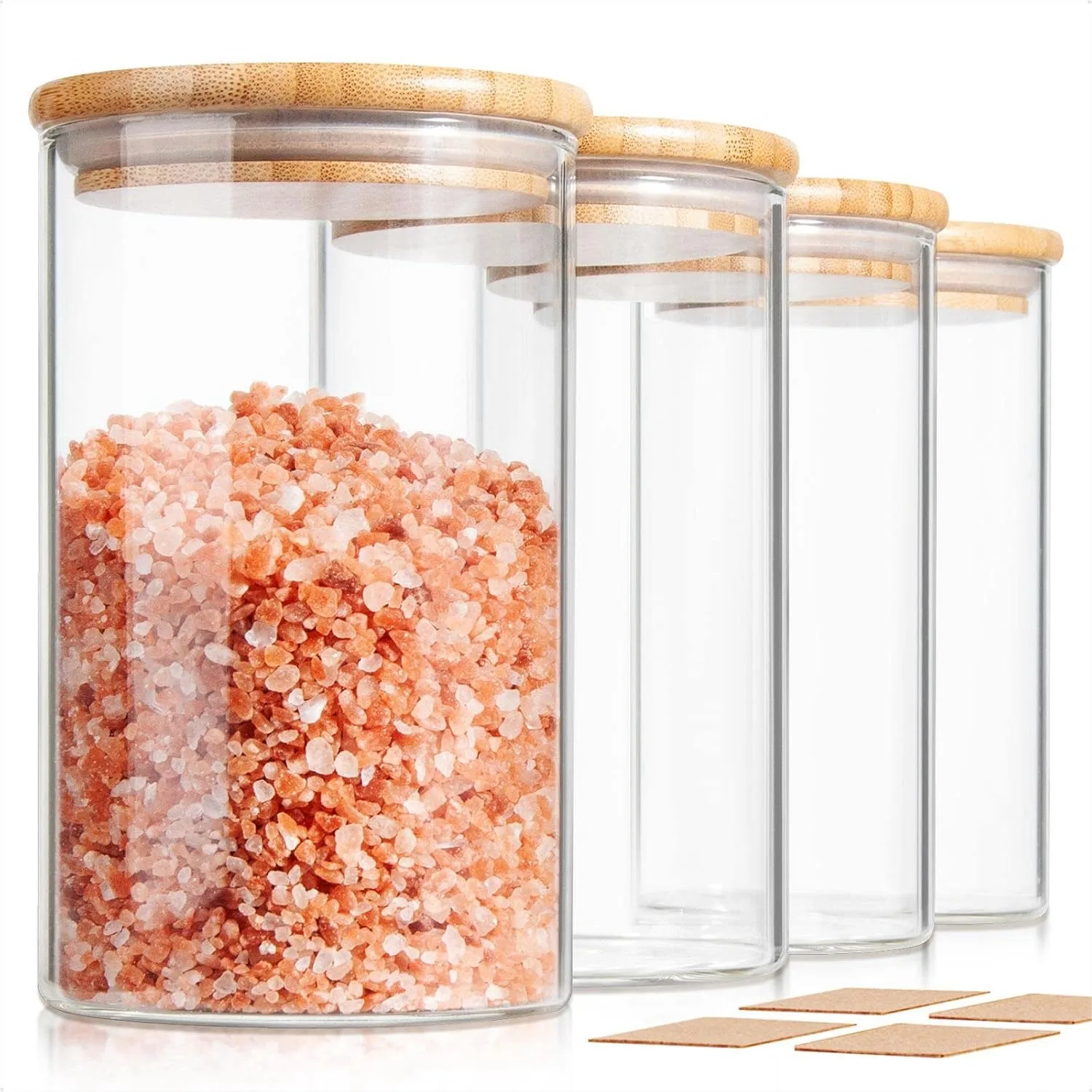 4 Pack 32oz Glass Jars with Bamboo Lids for Kitchen Storage, Airtight Canisters for Dry Food, Coffee, Sugar, Cookie, Candy
4 Pack 32oz Glass Jars with Bamboo Lids for Kitchen Storage, Airtight Canisters for Dry Food, Coffee, Sugar, Cookie, Candy