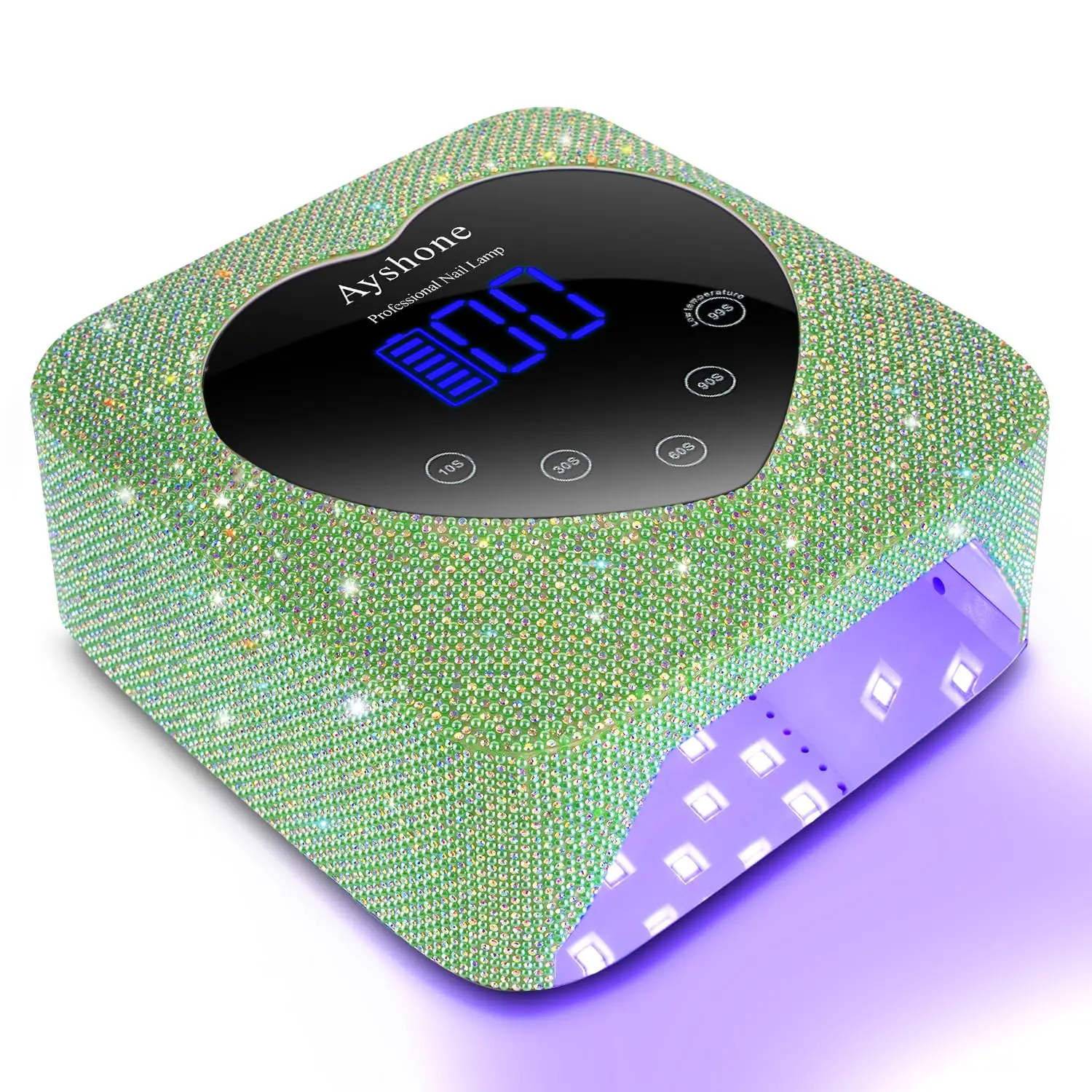 Беспроводная УФ-светодиодная лампа для ногтей 72 Вт с большим ЖК-дисплеем, перезаряжаемая сушилка для гель-лака для салонов и домашнего использования, цвет жемчужно-зеленый
Беспроводная УФ-светодиодная лампа для ногтей 72 Вт с большим ЖК-дисплеем, перезаряжаемая сушилка для гель-лака для салонов и домашнего использования, цвет жемчужно-зеленый