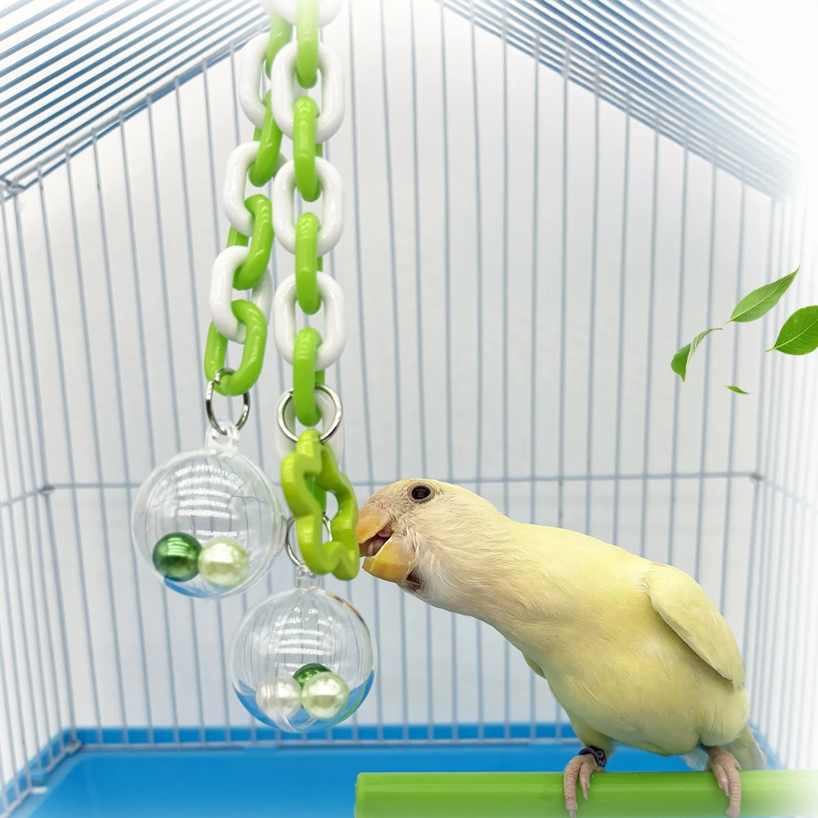 Parrot Toy With Colorful Bead Hanging Ball Transparent Chewable Climbing Accessory For Bird Cage Small Pet Bird Interactive Play
Parrot Toy With Colorful Bead Hanging Ball Transparent Chewable Climbing Accessory For Bird Cage Small Pet Bird Interactive Play