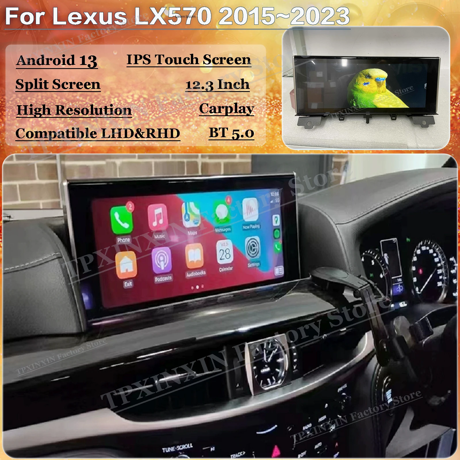 Qualcomm 8-Core Android Multimedia For Lexus LX570 2015~2023 GPS Navigation Car Accessories Radio Stereo Receiver IPS Head Unit 
Qualcomm 8-Core Android Multimedia For Lexus LX570 2015~2023 GPS Navigation Car Accessories Radio Stereo Receiver IPS Head Unit