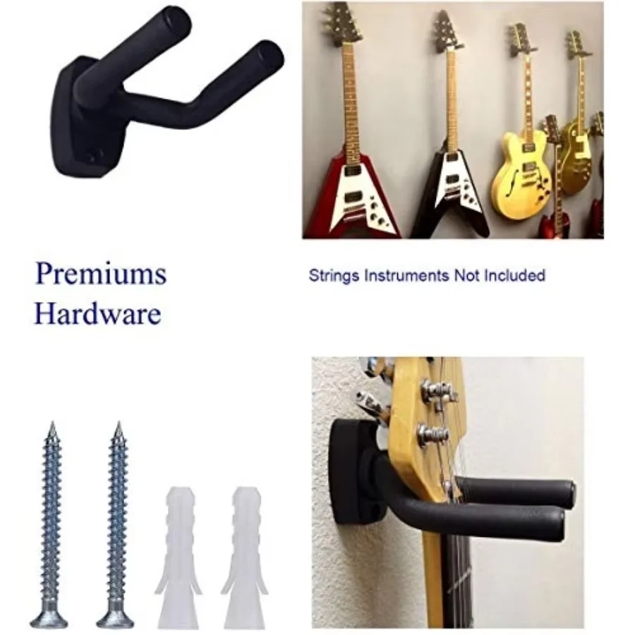 Guitar Wall Hanger Stands Ukulele Wall Mount 2 Pack Violin Hook Keep Holder Display Rack Bracket for Most Guitar Bass
Guitar Wall Hanger Stands Ukulele Wall Mount 2 Pack Violin Hook Keep Holder Display Rack Bracket for Most Guitar Bass