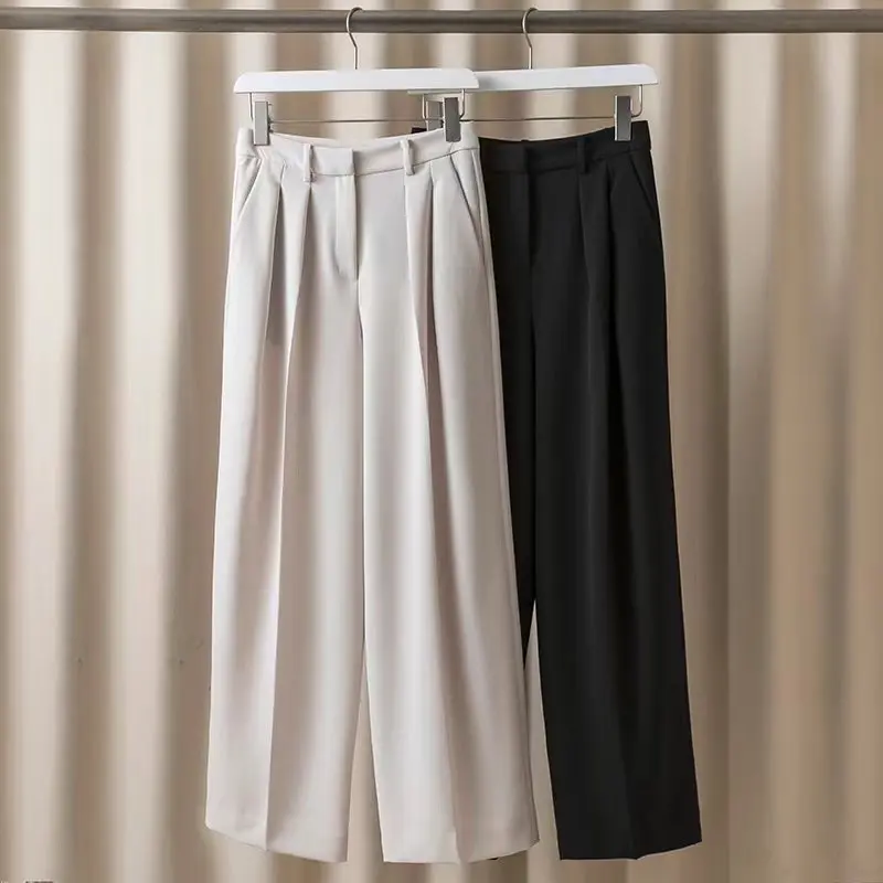 Long Suit Pants for Women 2024 New Spring Summer High Waist Solid Color Commuter Wide Leg Trousers
Long Suit Pants for Women 2024 New Spring Summer High Waist Solid Color Commuter Wide Leg Trousers