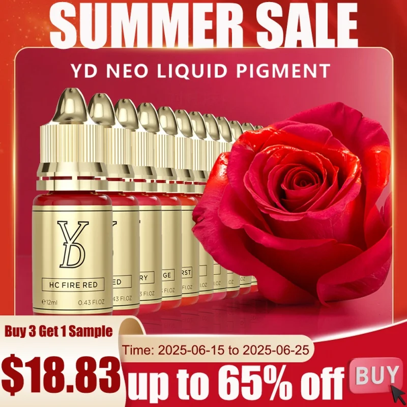 YD NEO Red Color Series Lip Pigment Professional Permanent Makeup Tattoo Ink Lips Beauty Microblading PMU Pigment Ink for Women
YD NEO Red Color Series Lip Pigment Professional Permanent Makeup Tattoo Ink Lips Beauty Microblading PMU Pigment Ink for Women