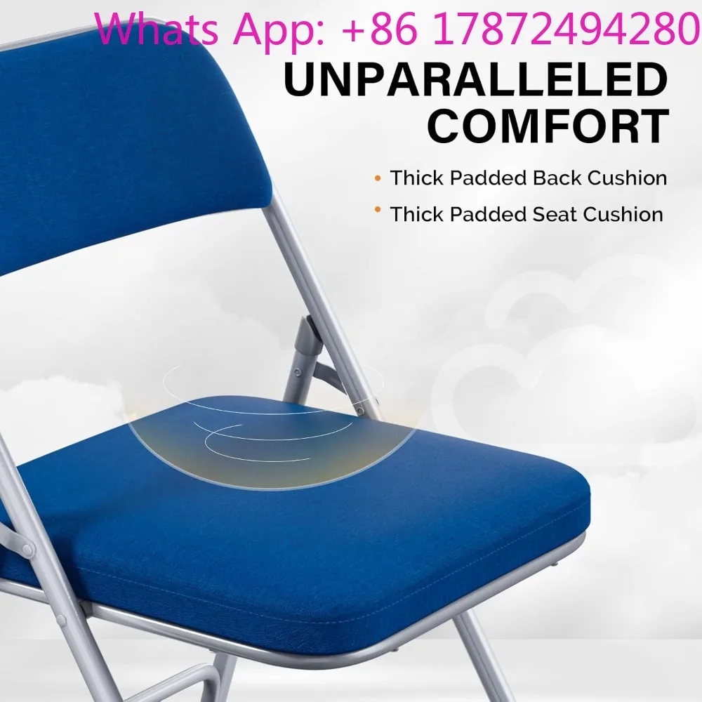 Padded Folding Chairs with Thick Seat Cushion, Durable & Extra Comfortable Foldable Chairs
Padded Folding Chairs with Thick Seat Cushion, Durable & Extra Comfortable Foldable Chairs